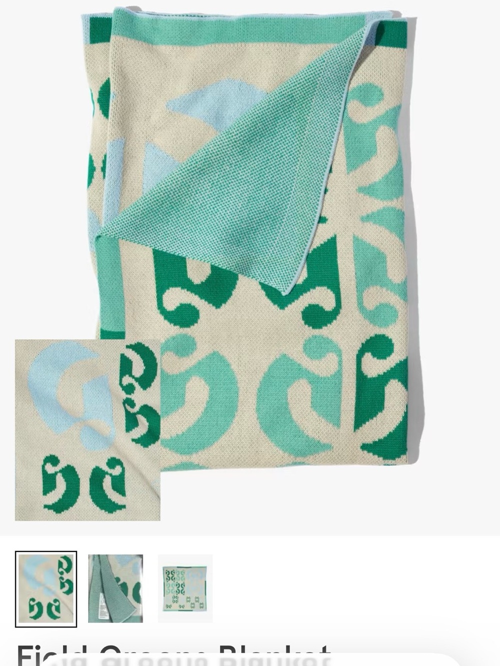 Glossier Field Greens Blanket